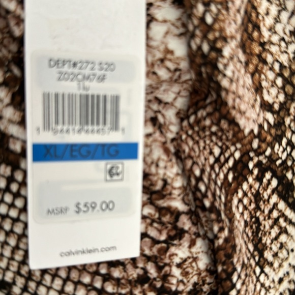 Snake print blouse size EX never been worn by Calvin Klein, made in Indonesia. - Picture 5 of 5